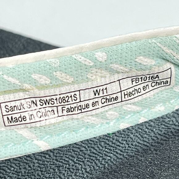 Sanuk Yoga Serenity 4 Black White Flip Flops Sandals SWS10821S Women’s Size 11 - Picture 8 of 9